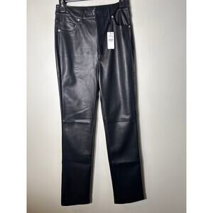 NWT Express Black Faux Leather Pants Sz 4